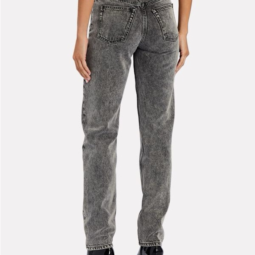 BOYISH The Casey Rigid High Rise Straight Jean Asymmetrical Buttons - Picture 5 of 13
